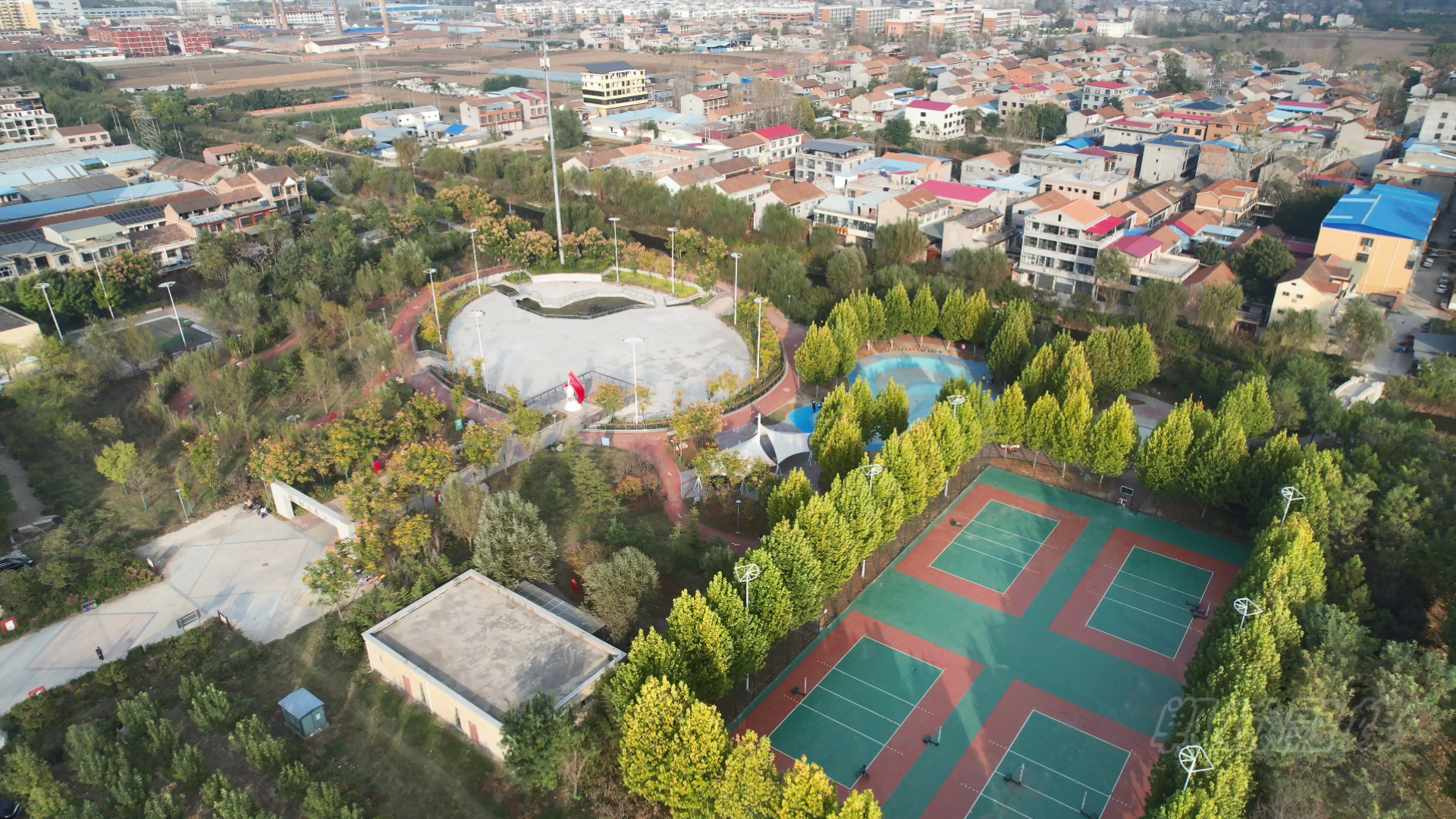 郸城运动公园美如画