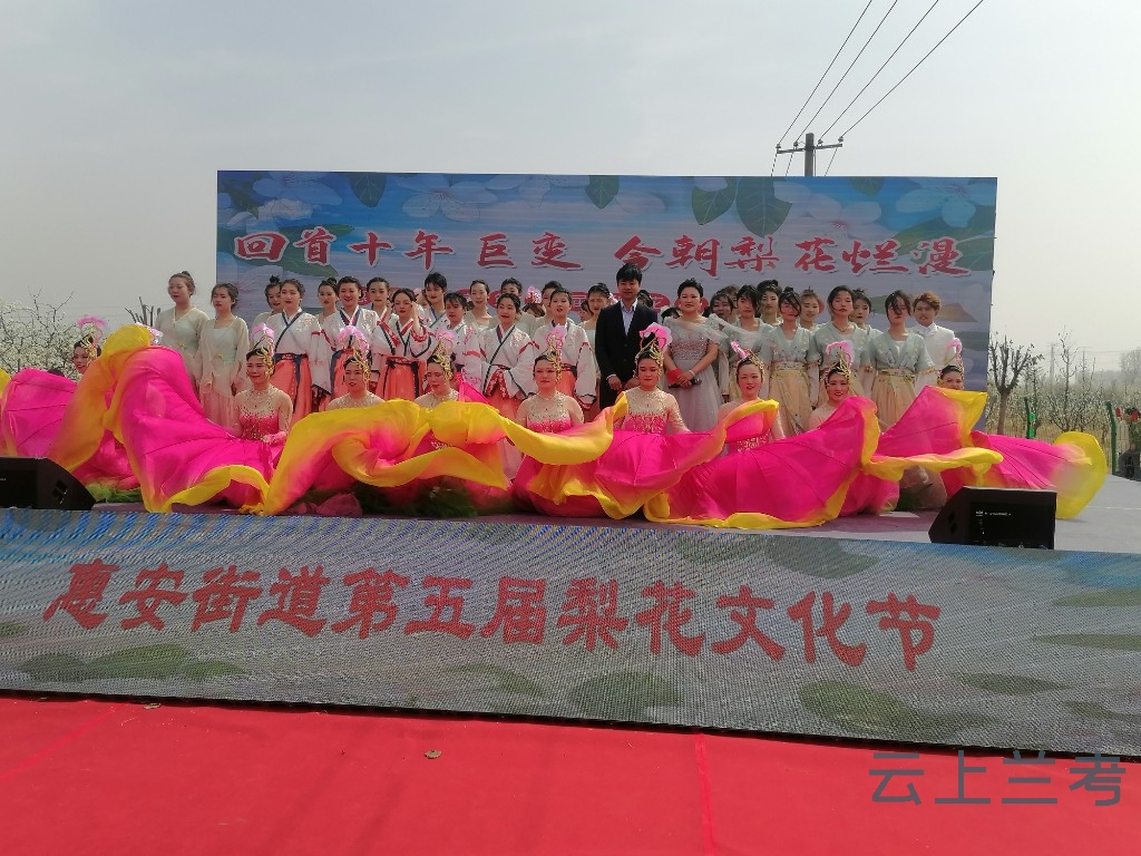 兰考县惠安街道第五届梨花文化艺术节在何寨村开幕