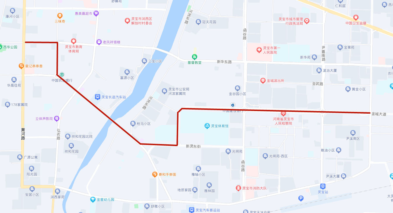 灵宝市公交线路图图片