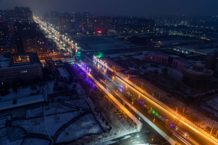 河南民权扮靓城区迎新春