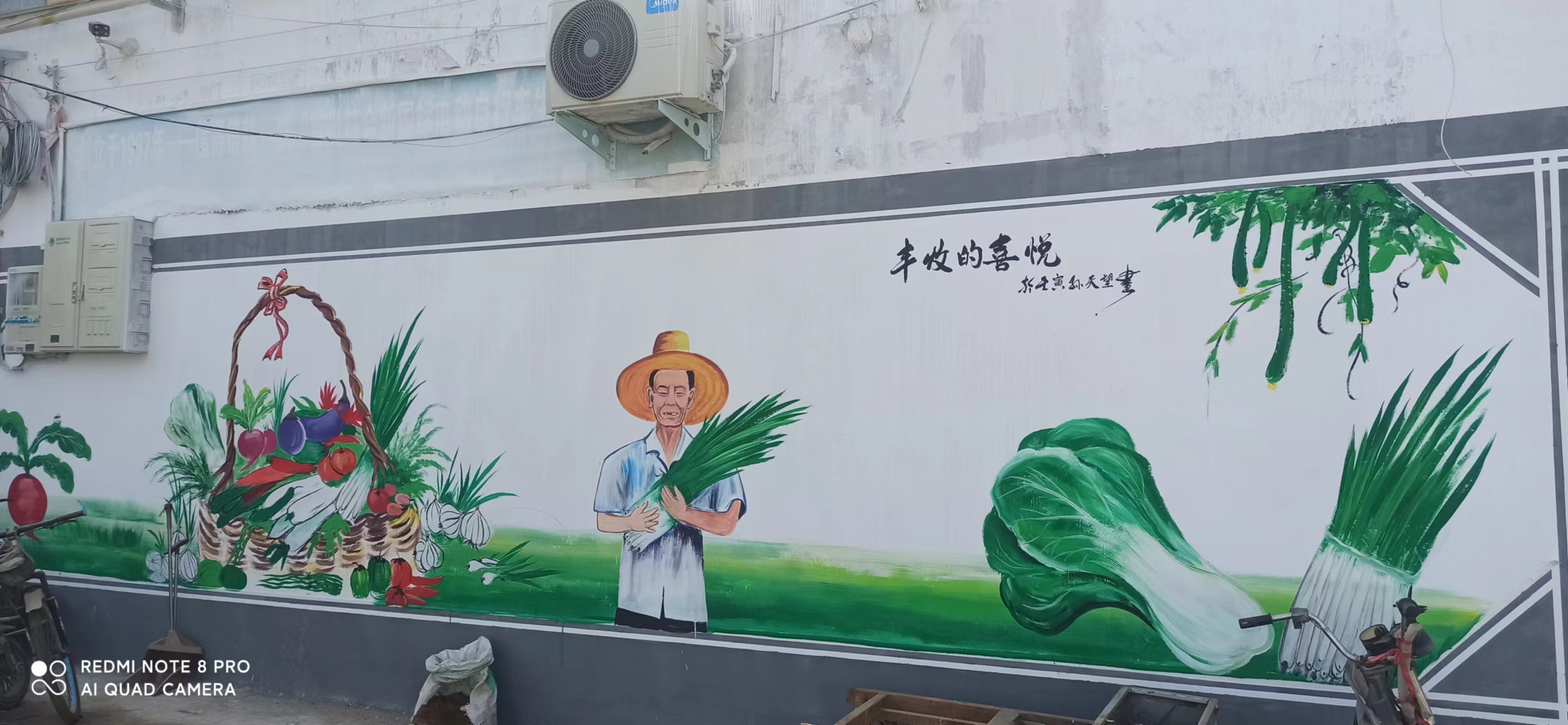 内黄县井店镇李河道村墙体彩绘为乡村美颜