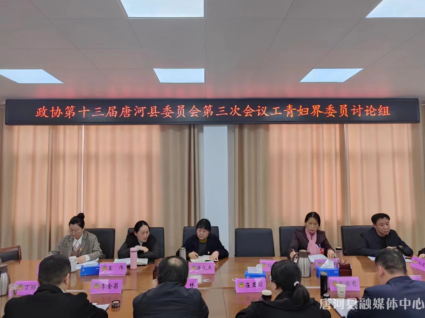 参加政协第十三届唐河县委员会第三次会议的政协委分组讨论.jpg
