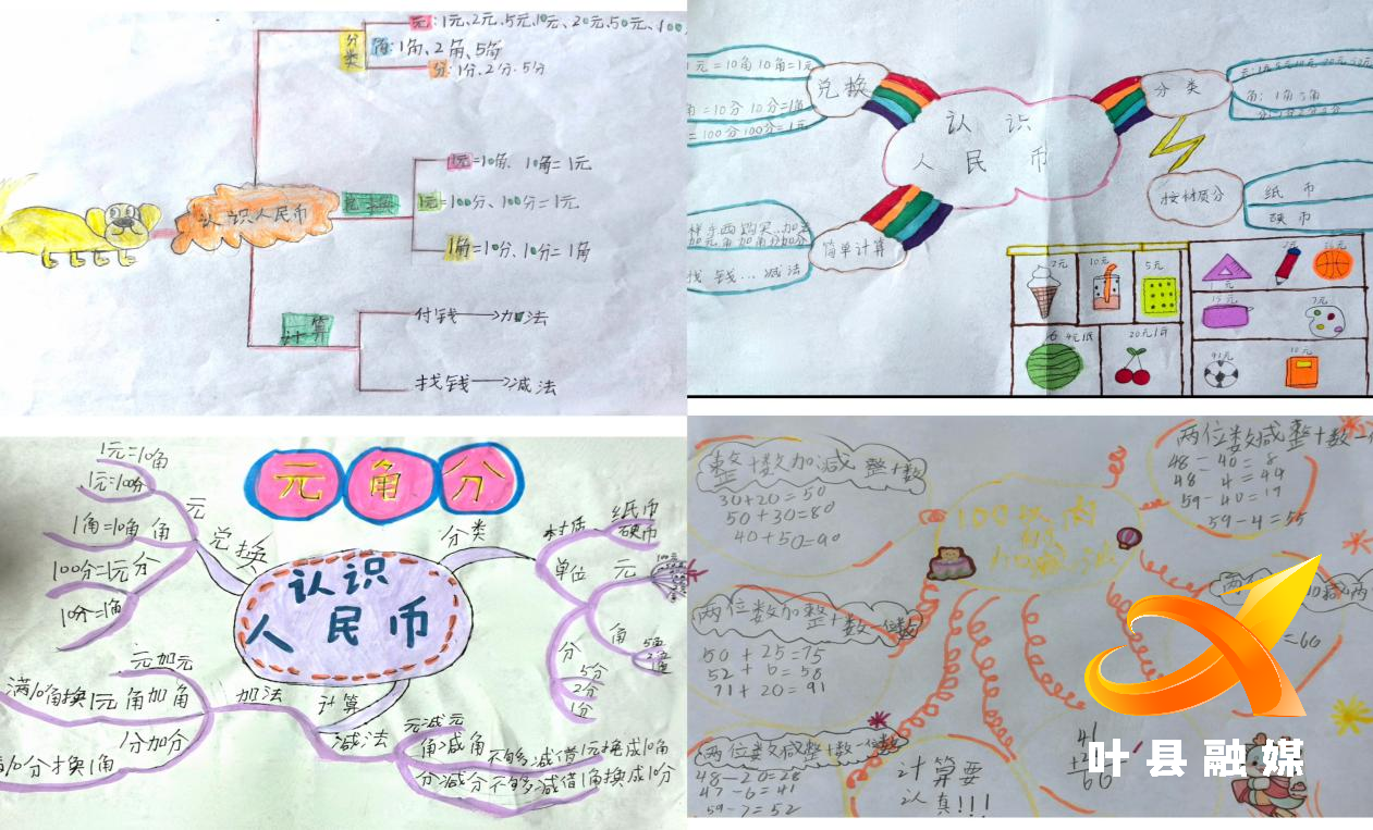 一年级数学老师通过积极探索,设计了精彩的趣绘知识树特色作业