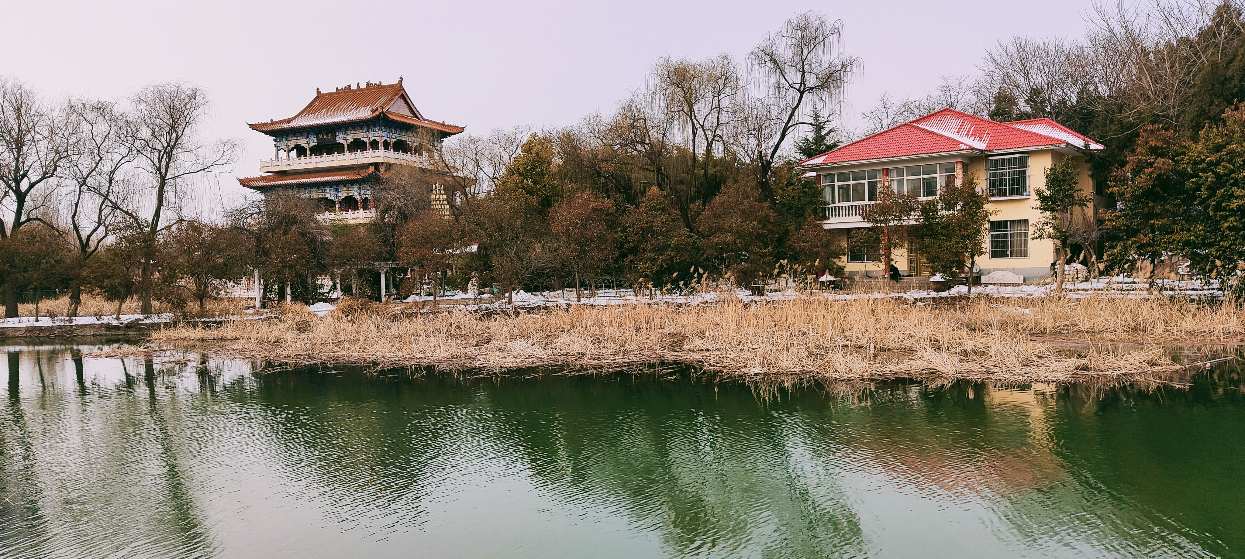 河南禹州龙年首场瑞雪飞冬日颍湖别样美